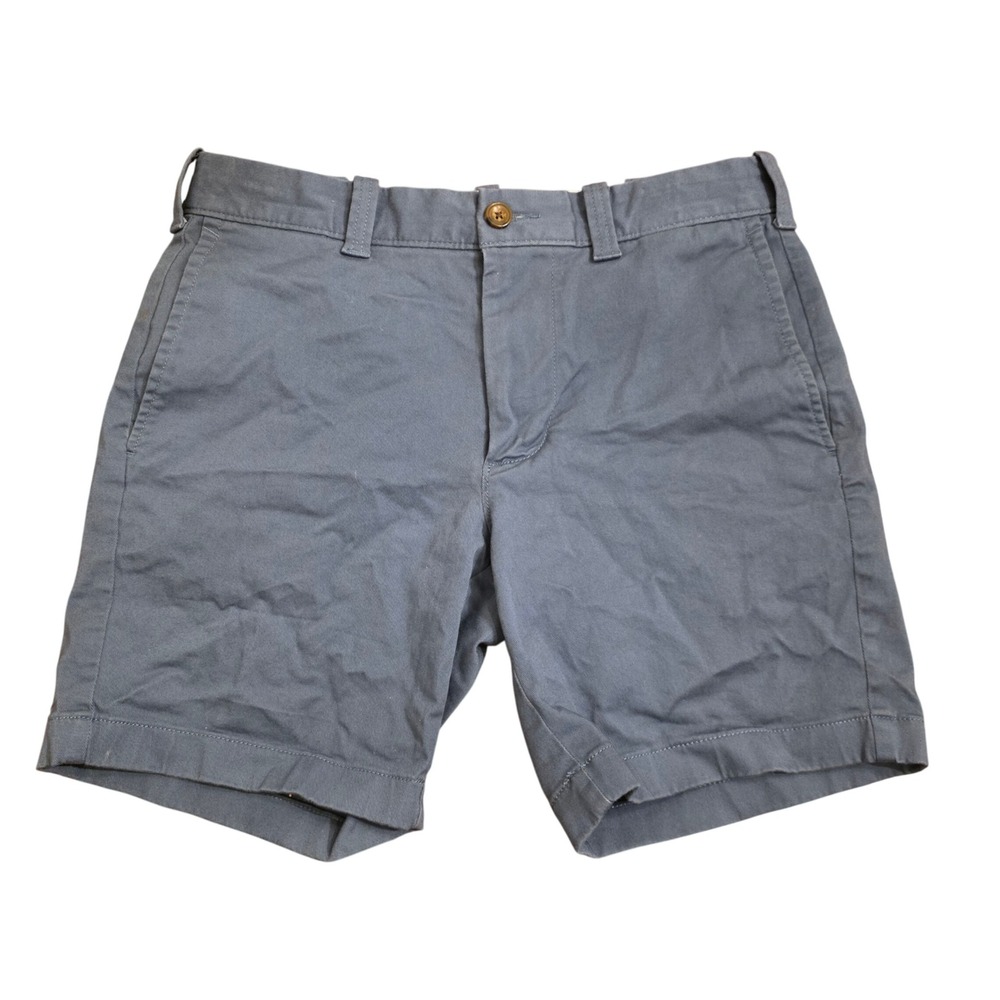 J.Crew Mens 7 Inch Inseam Stretch Chino Shorts‎ Nautical Blue Size 29